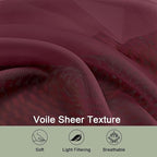 Sheer Curtains 2 Panels Set for Bedroom Living Room, Soft Solid Rod Pocket - Image 3