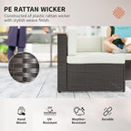 Outsunny 7 Piece Patio Furniture Set, Wicker Outdoor Sectional Sofa Set - Image 4