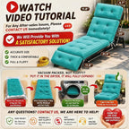 Outdoor Chaise Lounge Cushion, Waterproof 74.4x22x4.7 Inch Thick Cotton Filled - Image 3