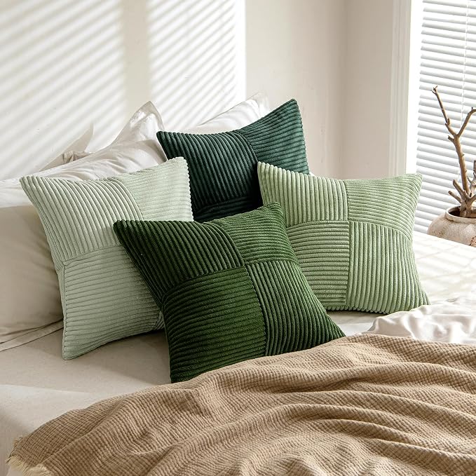 MIULEE Spring Green Decorative Throw Pillow Covers 24x24 Inch Set of 4 Boho - Image 4