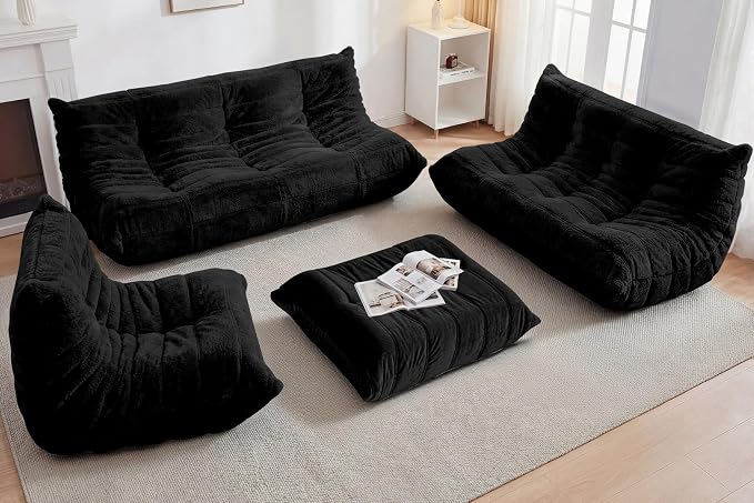 Bean Bag Pouf Ottoman, Foot Stool, Foot Rest - Image 6