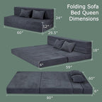 Folding Sofa Bed, 4 in 1 Convertible Sleeper Chair - Image 2