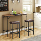 HOOBRO Bar Chairs, 24.8 Inches, 2.4" Thick Upholstery, - Image 2