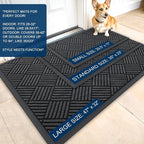 OLANLY Front Door Mat Outside Entrance 35x23, Waterproof Heavy-Duty Doormat | - Image 2