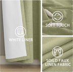 Yakamok Sage Linen Textured Curtains 84 Inches Long - Image 6