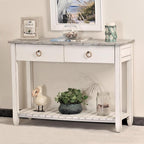 Sea Wind Florida Picket Fence Wood Console Table - Image 2