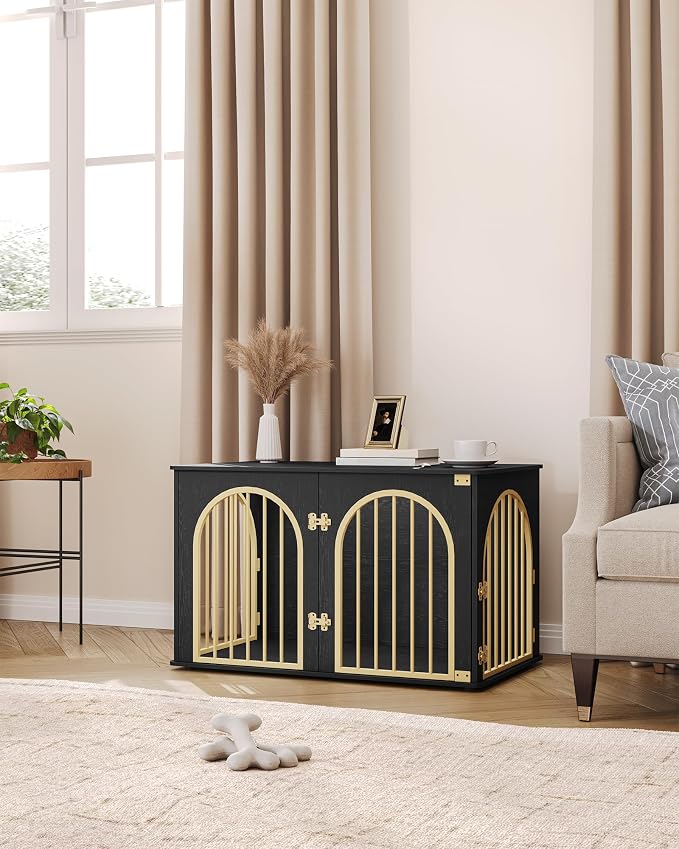 Hzuaneri 39.4" Wooden Dog Crate Furniture, Indoor Dog Kennel Dogs Cage - Image 8