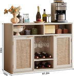 Lerliuo Rattan Wine Cabinet - Image 3