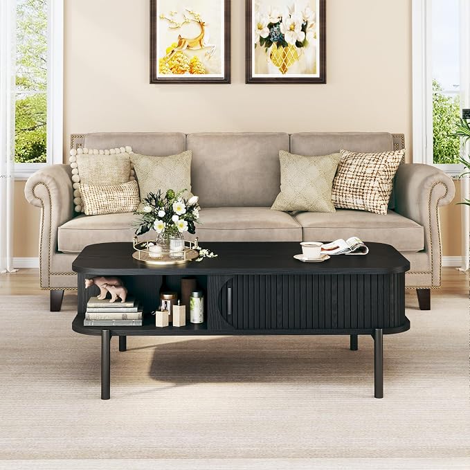Coffee Table, 39.4" Mid Century Modern Coffee Tables - Image 7