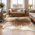 Western Faux Cowhide Rug, Animal Cow Hide Rug, 3.6 x 2.3 Ft Brownish | Premium by AROGANAREARUG