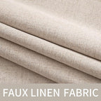 MIULEE Extra Wide 100% Blackout Linen Curtains - Image 5