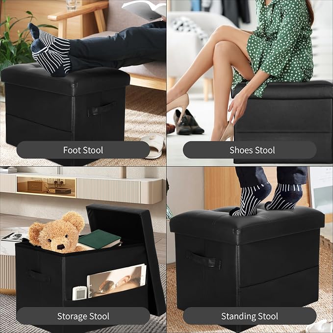Storage Ottoman Foot Rest Stool - Image 4
