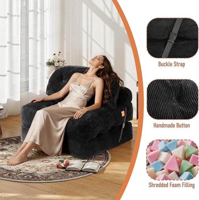Folding Sofa Bed, Convertible Sleeper Chair - Image 5
