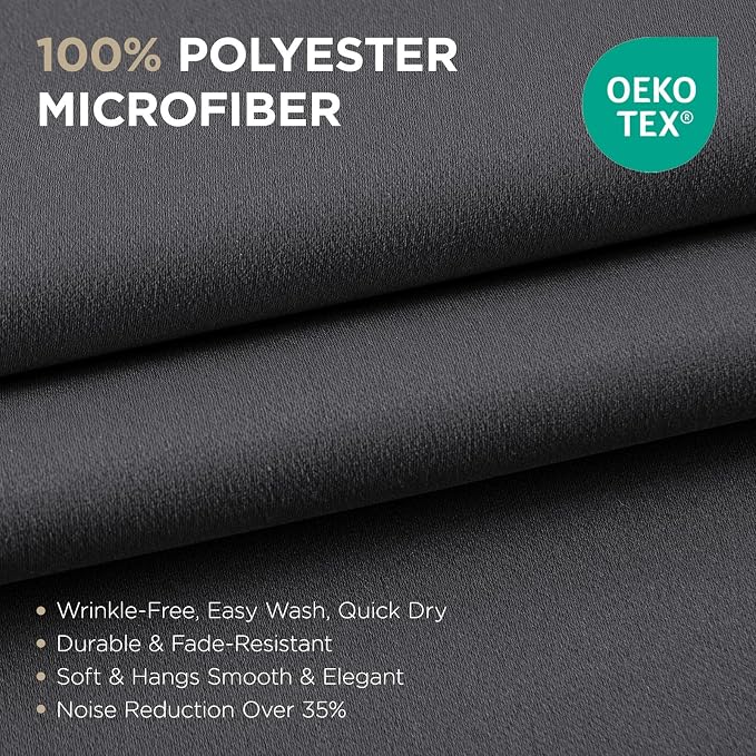 Joydeco Blackout Curtains 108 Inch Long 2 Panels, Long Black Out Curtains - Image 2