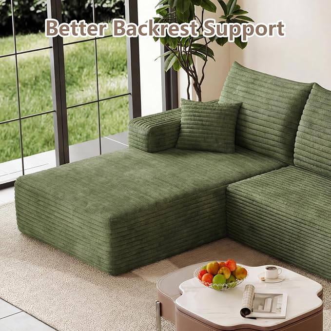 95" Cloud Sectional Couch U-Shaped Chaise - Image 8