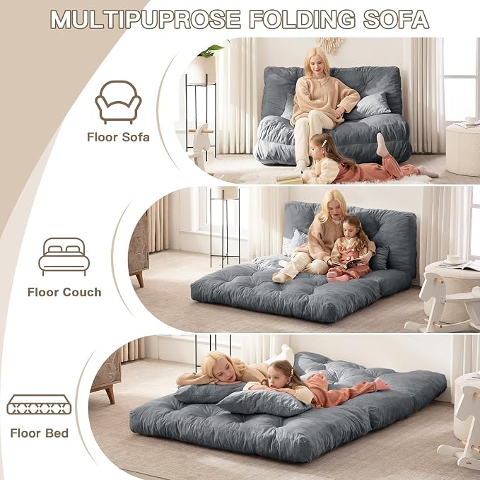 Folding Sofa Bed, Convertible Sleeper Chair - Image 5