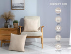 Stellhome Linen Throw Pillow Covers Square Solid Burlap Cushion Covers - Image 3
