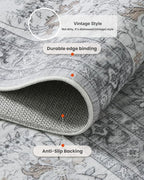 AMADA HOMEFURNISHING 9x12 Area Rugs, Washable Living Room Rug - Image 6