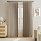 Pleated Blackout Curtain Drapes by KEQIAOSUOCAI