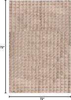 nuLOOM Jeni Taupe Checkered Washable Area Rug - Image 2