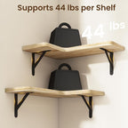 Venusmiles Corner Floating Shelves Set of 4, Wall Mounted L-Shaped Storage - Image 5