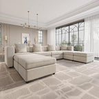 Guyii Velvet U-Shaped Sectional Sofa, Oversized 8-Seater Convertible Couch - Image 8