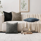 MIULEE Decorative Couch Throw Pillow Covers 18x18 Inch Navy Blue 2 Pack | - Image 3