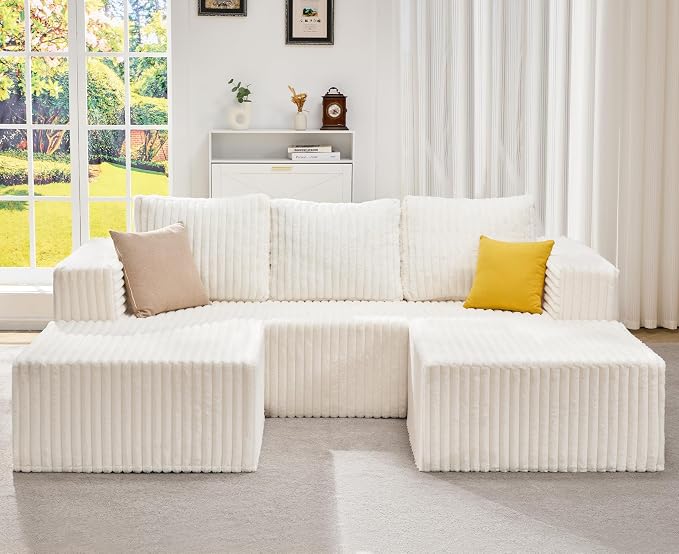 Hobestluk Modular Sectional Sofa Memory Foam Couch Oversized Sectional Sofa by YourHomeDeservesMore