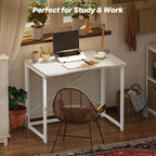 Huuger Folding Desk for Small Spaces, 31.5 Inch Foldable Computer Table - Image 8