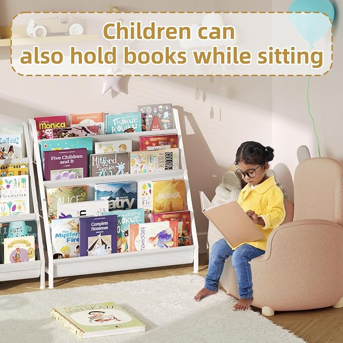 Aokitsink 4-Tier Kids Bookshelf, Book Shelf - Image 4