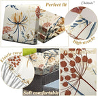 CALBODE 12PACK Outdoor Sofa Seat Cushion Covers, Floral Printed Stretch - Image 4