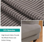 Turquoize Wingback Chair Covers 2 Piece Wing Chair Slipcover Stretch Slipcovers - Image 4