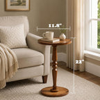 Small Wooden Round Side Table - Image 3