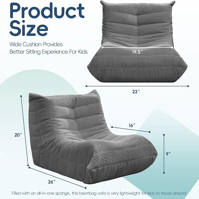 Hobestluk Small Bean Bag Chair - Image 2