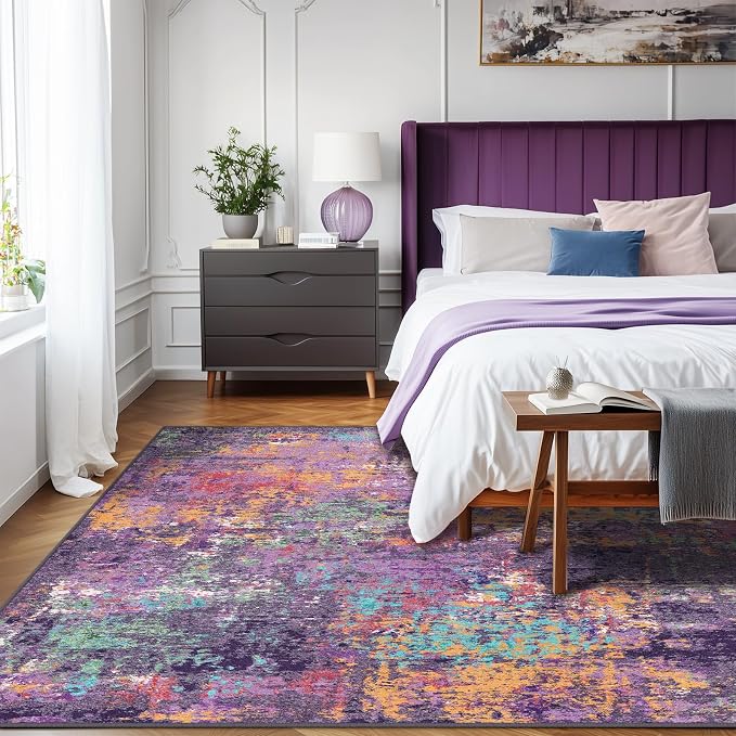 RELEANY Washable 6'x8' Abstract Area Rug - Image 3