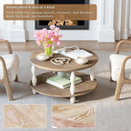 karlott Farmhouse Coffee Table, 30.3" Round Coffee Tables - Image 3