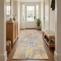 Beige Gold Rug Runners for Hallways Kitchen 2.6x8 Non Slip Washable Entryway by Acapet