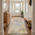 Beige Gold Rug Runners for Hallways Kitchen 2.6x8 Non Slip Washable Entryway by Acapet