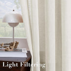 H.VERSAILTEX Linen Curtains 90 inches Long Linen Curtains/Natural Linen Blended - Image 5