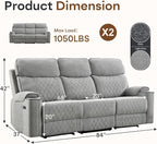 HAOMARKETS Power Oversized Reclining Sofa Couch Set of 2 - Image 2