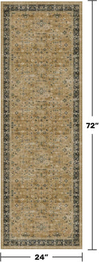 Natural Sage Taupe 2x6 Entryway Runner Rug, Kitchen Floor Mat - Image 2