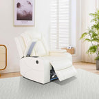 Power Recliner Sofa Set with LED Lights, Includes 2 Manual Recliner 1 Seat and - Image 3