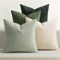 MIULEE Soft Decorative Chenille Pillow Covers Green 20x20 Pack of 4 | Nordic by MIULEE