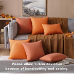 MIULEE Pack of 2 Decorative Outdoor Solid Waterproof Throw Pillow Covers Faux - Image 7