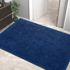 Sturdy Front Door Mat, Absorbent Muddy Dirt Resist Welcome Door Mats Outdoor by HIYARD