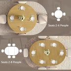 Einhomn 43-59" Extendable Round Dining Table, Kitchen Table - Image 6