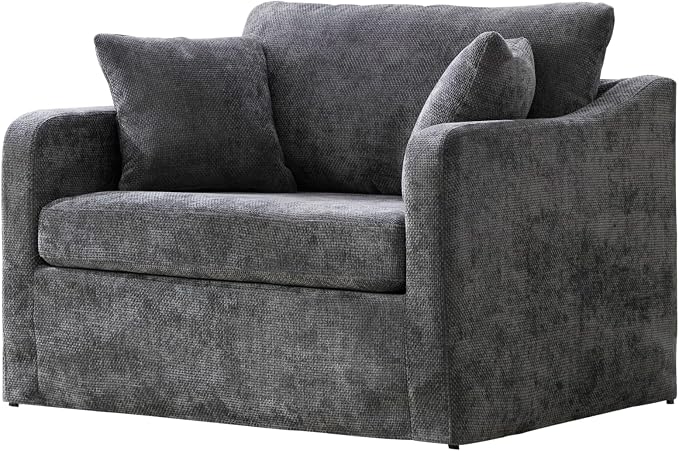 Oversized Armchair, 43.9" W Chenille Single Sofa Modern Upholstered Deep Seat - Image 8