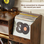 LELELINKY Large Record Player Stand, Turntable Stand - Image 4