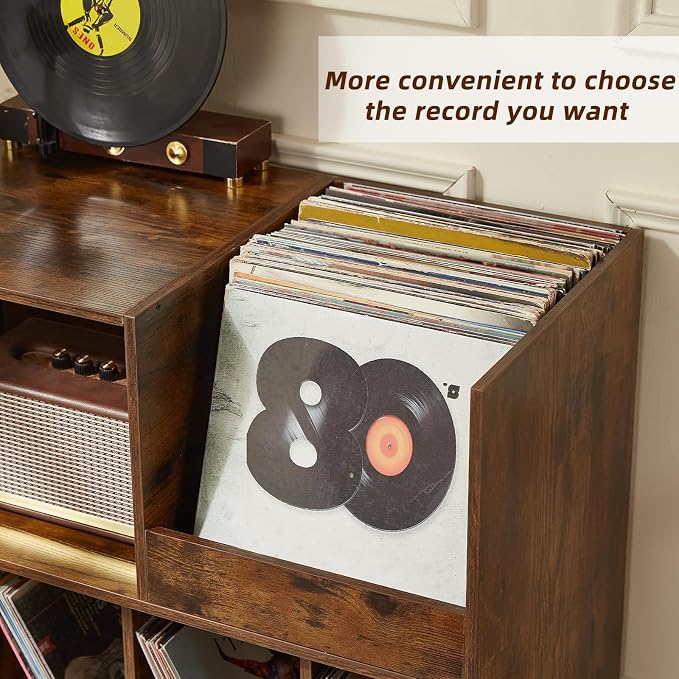 LELELINKY Large Record Player Stand, Turntable Stand - Image 4