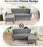 Kingfun L Shaped Couch, Sectional Couches, 3 Seater Sofas - Image 4